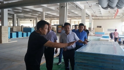 安徽省工商聯(lián)與建材商會領(lǐng)導(dǎo)蒞臨林邦門業(yè)考察指導(dǎo)，共促安徽建材行業(yè)高質(zhì)量發(fā)展